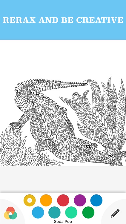 Animals Adult Coloring Book Pages for Anti-Stress