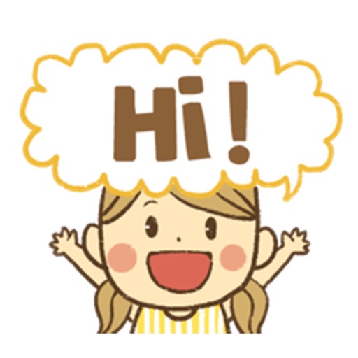 Cute Girls Message Stickers icon