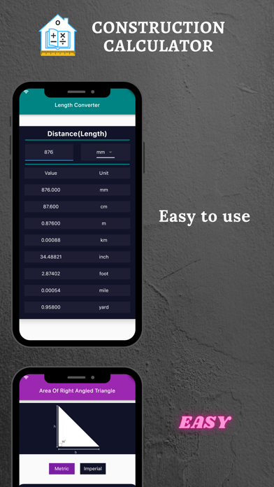 Construction Calculator A1 Screenshot