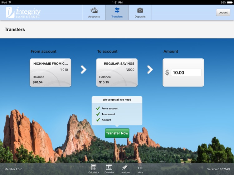 Integrity Mobile Banking for iPad screenshot-3
