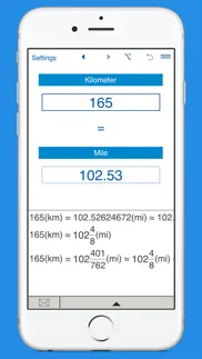 miles to kilometers and km to miles converter iphone screenshot 3