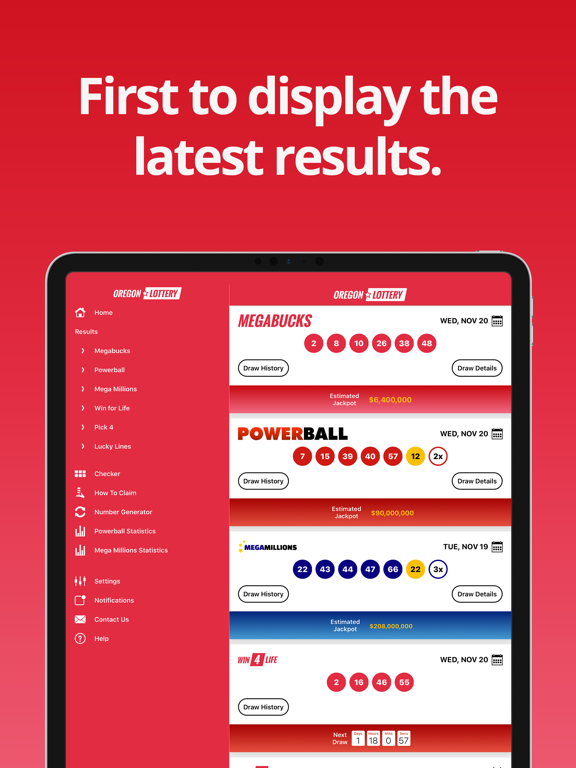 Screenshot #4 pour Oregon Lottery Numbers