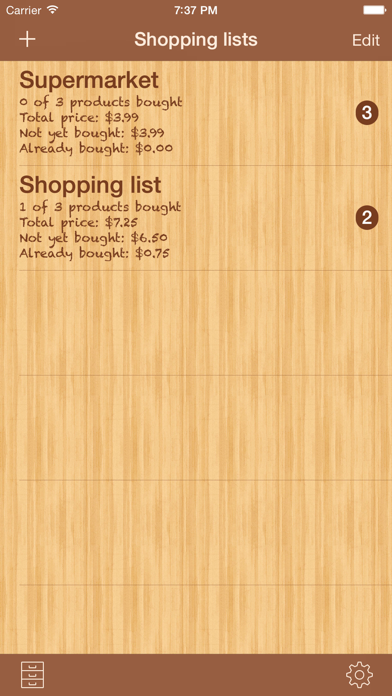 ShoppingList Pro Edition Screenshot