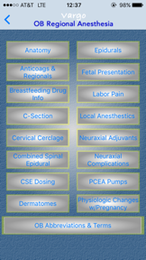 Vargo OB Regional Anesthesia screenshot