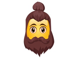 Have you tried sexy beard and moustache styled hipster emojis yet