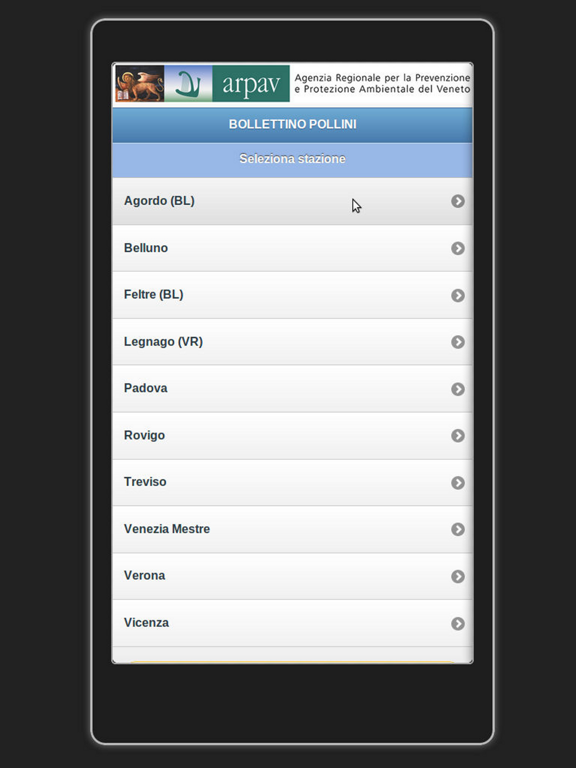 Screenshot #4 pour App ARPAV Pollini