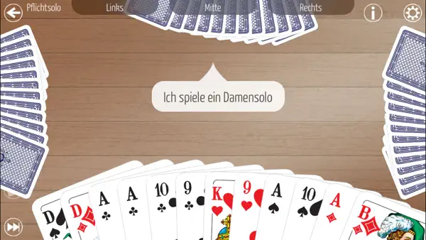 Doppelkopf LITE iPhone Spiel Screenshot 4 – Spiele