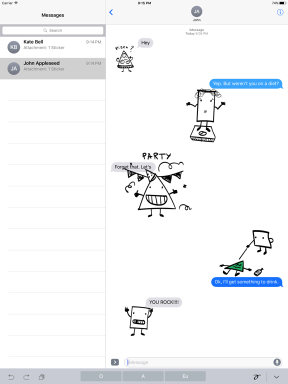 Screenshot #4 pour Triangle & Squares stickers for iMessage