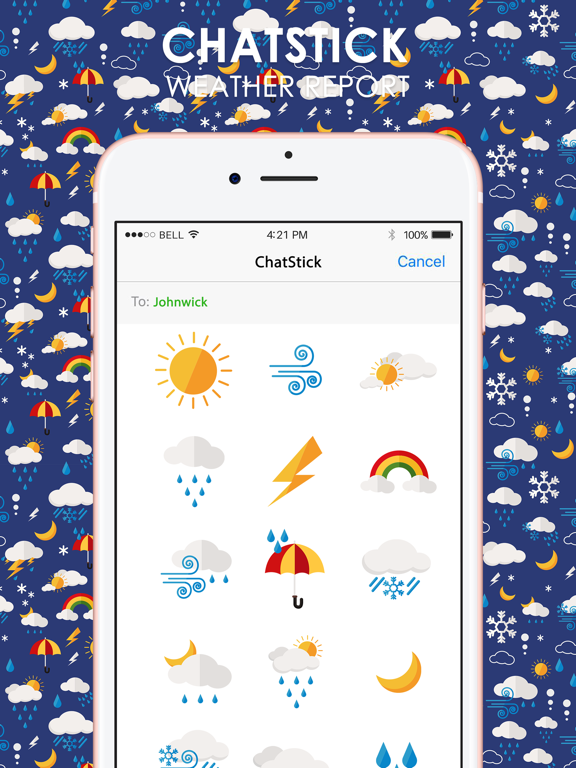 Screenshot #4 pour Weather Report Stickers for iMessage