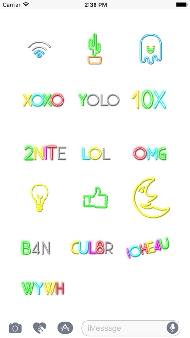 Screenshot #3 pour Neon Animated Stickers