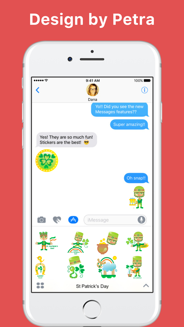 St Patricks Day stickers by Petra Stefankova