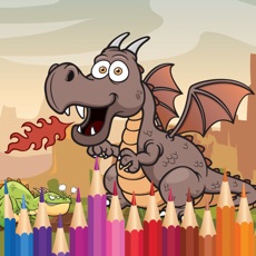 Activities of Cartoon Dragons Coloring Book : Color pages for me