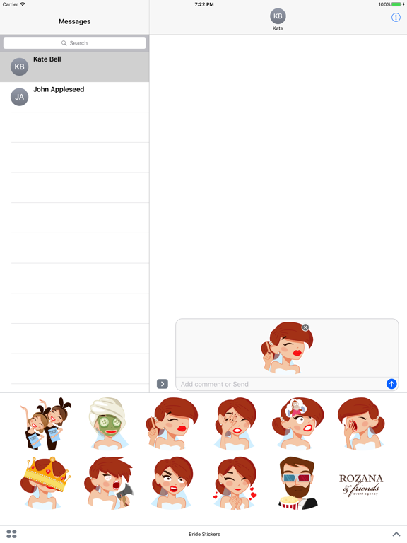 Screenshot #4 pour Bride Stickers by ROZANA & friends