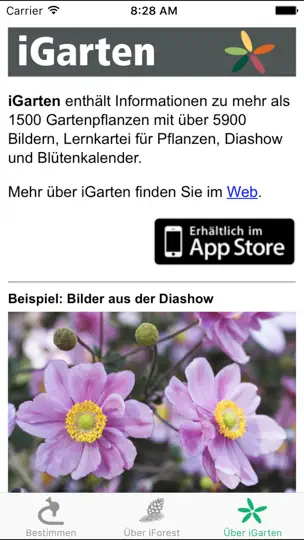 Screenshot von IPflanzen auf dem iPhone 5