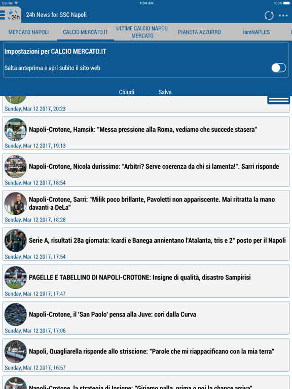 Screenshot #6 pour 24h News for SSC Napoli
