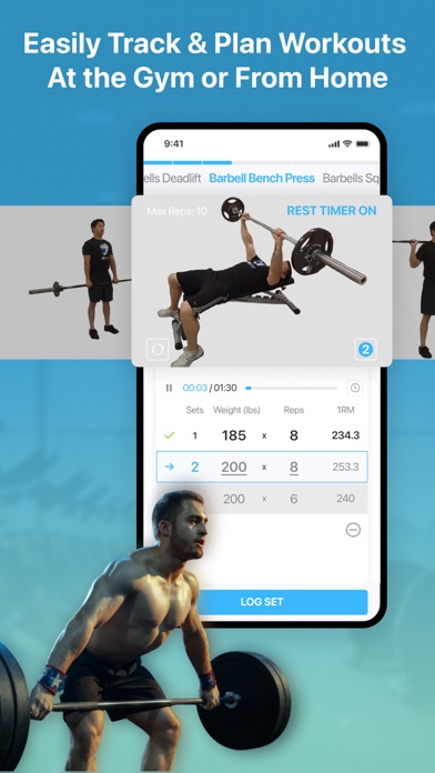 Screenshot #1 pour JEFIT Workout Planner Gym Log