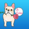 Romantic French Bulldog Sticker