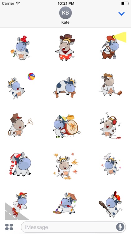 Dancing Cow - Animated Stickers