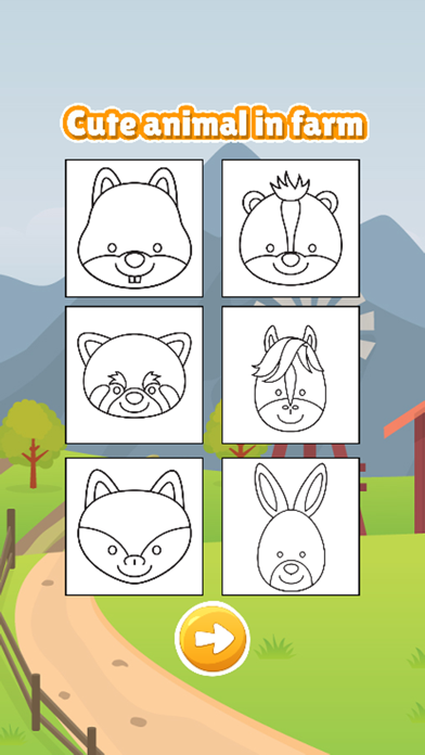 Screenshot #2 pour Cute animal in farm coloring book games for kids