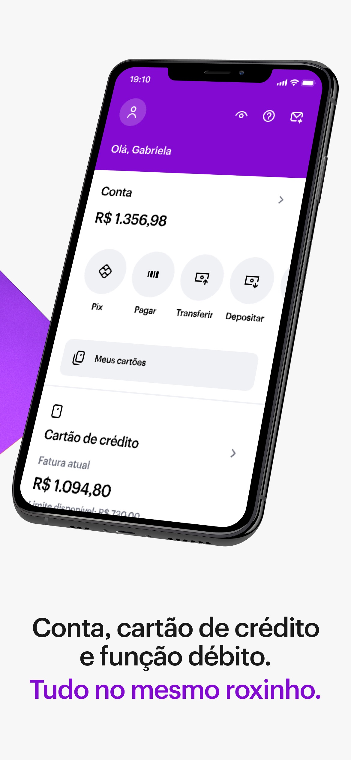 Screenshot do app Nubank - Conta e Cartão