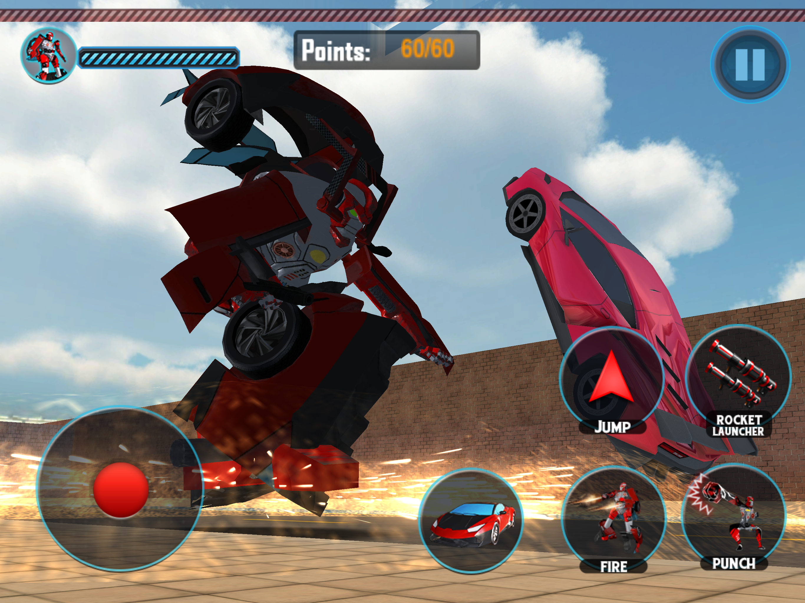 Futuristic Car Robot Rampage