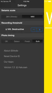 iShindo - Seismic Intensity screenshot #1 for iPhone