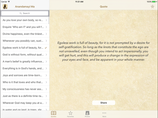 Screenshot #6 pour Anandamayi Ma Quotes