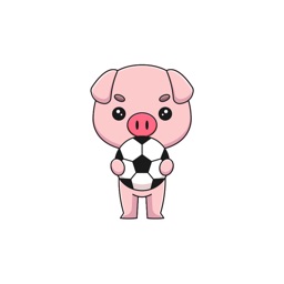 Soccer Piglet Stickers