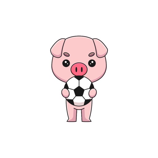 Soccer Piglet Stickers