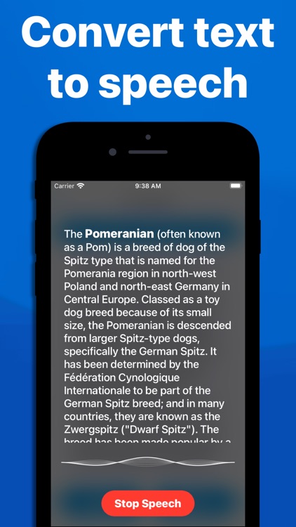 Speechy text to speech reader