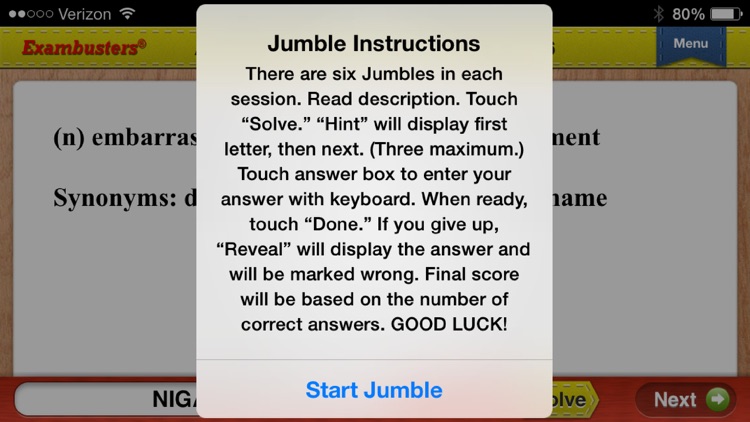 ACT Prep Verbal Vocabulary Flashcards Exambusters screenshot-3