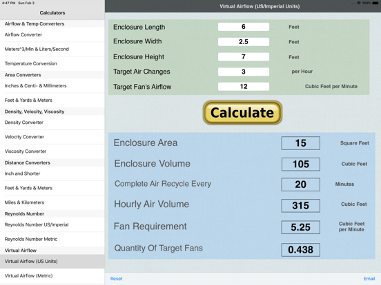 Screenshot #5 pour Plumbing, Airflow HVAC Calcs