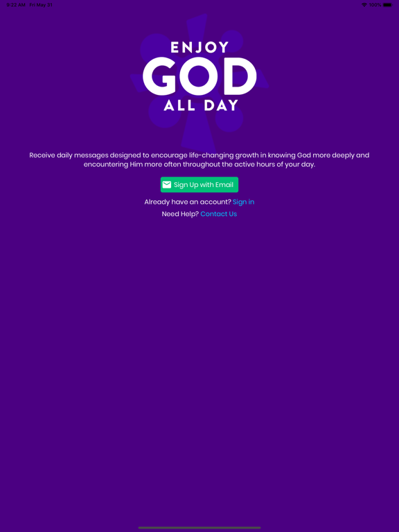 Enjoy God All Day iPad screenshot 2 - Lifestyle app