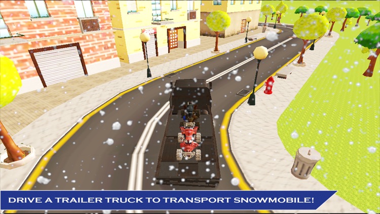 Snowmobile Transport Truck - Snow Blower Driving screenshot-3