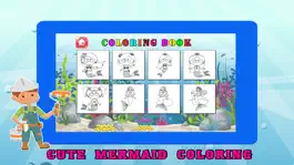 Game screenshot Mermaid Coloring Book Learning Game For Kids Girls hack