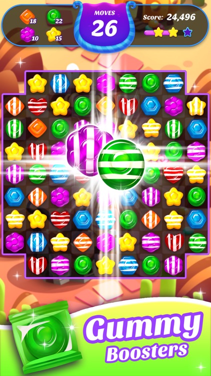 Gummy Candy Blast！Match 3 Game