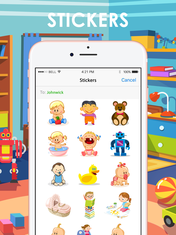 Baby Kids Emoji & Stickers for iMessage ChatStickのおすすめ画像1