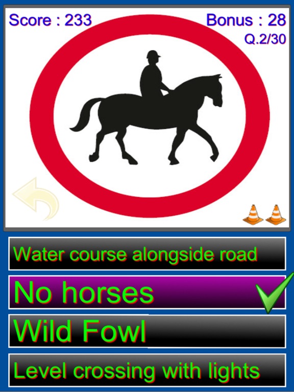 UK Road Signs Quiz iPad screenshot