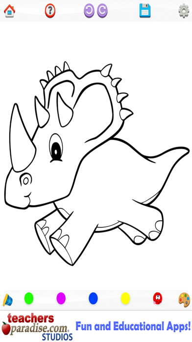 Dinosaurs Coloring Book iPhone screenshot 4 - Book app