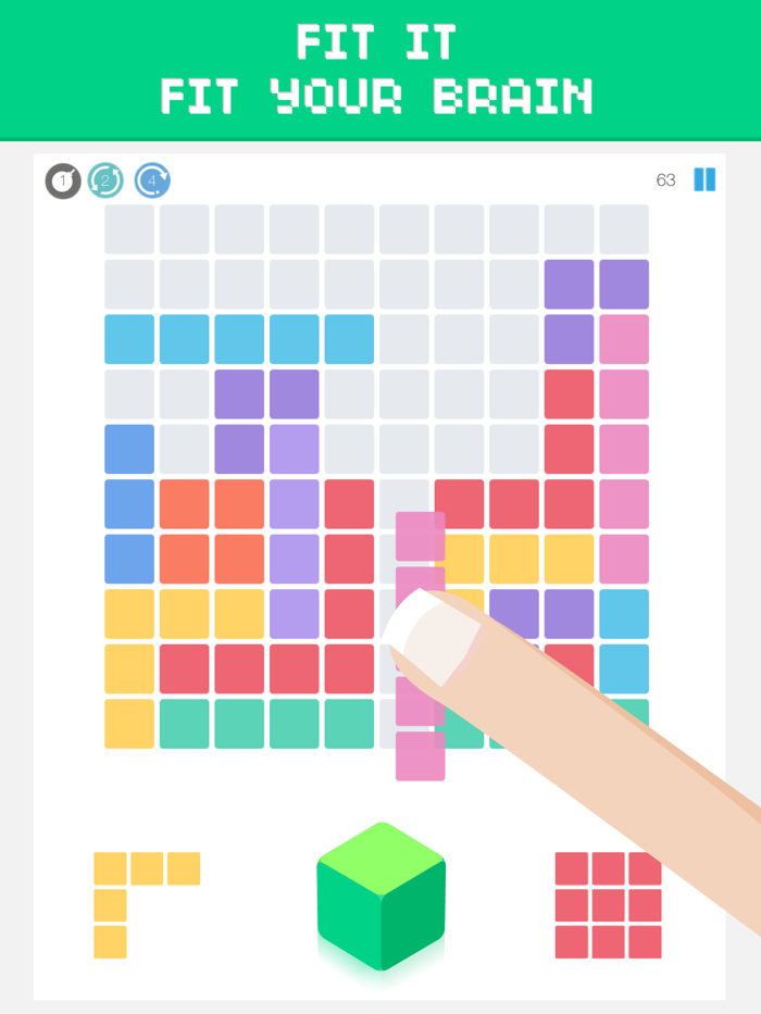 Block Rock - 1010 Puzzle Fit It Color Full In Sgn