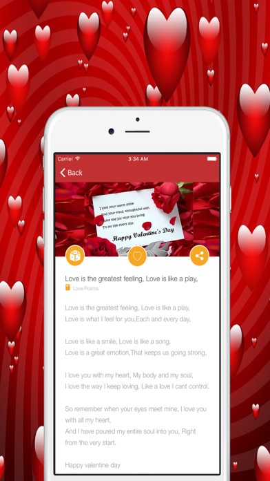 Screenshot #1 pour Day Romantic Love Quotes Valentine Wishes & Poems