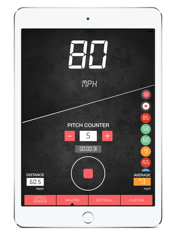 Screenshot #6 pour Baseball Pitch Speed Radar Gun
