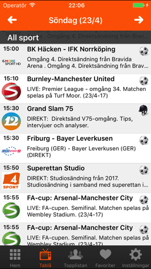 Sport på TV(圖2)-速報App