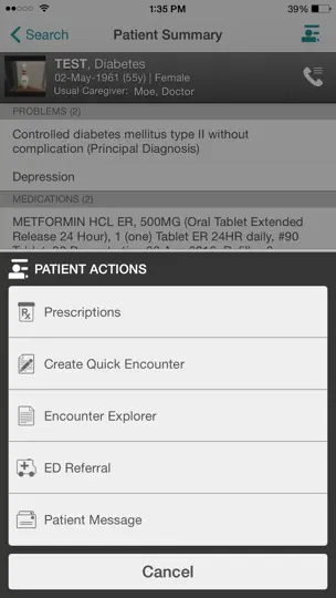 Professional EHR Mobile iPhone Screenshot 4