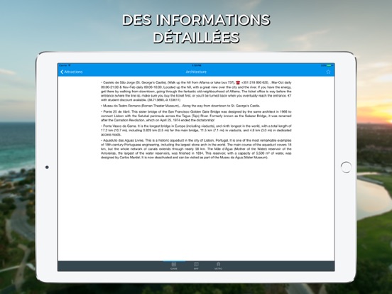 Screenshot #5 pour Lisbonne Guide Voyage avec Offline Maps