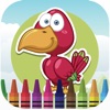 Icon Small birds coloring book for kids games