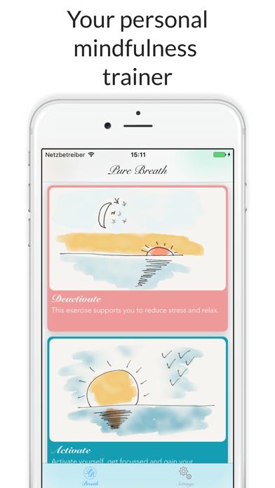 Screenshot #1 pour Pure Breath - Breathing Mindfulnes Exercises