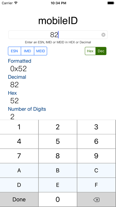 mobileID info Screenshot