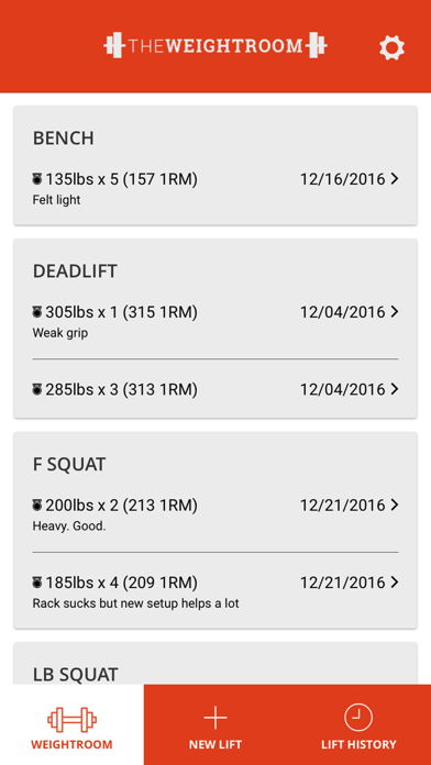 Screenshot #1 pour The Weightroom