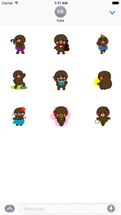 Lovely Brown Mole Stickers